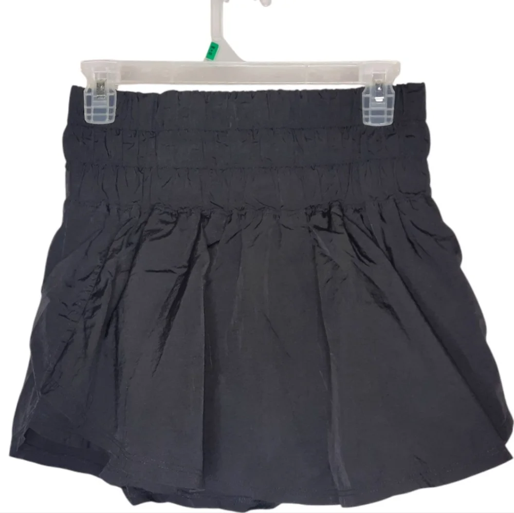 FP MOVEMENT "The Way Home" Running Shorts Black Silver Large 10 Sport Athlete - Picture 2 of 11